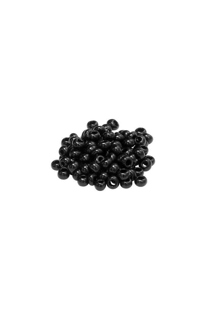 DIY Beads Coloured - 2MM Black Plastic 