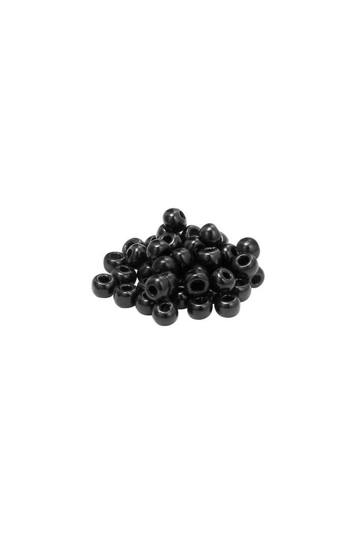 DIY Beads Coloured - 3MM Black Plastic 