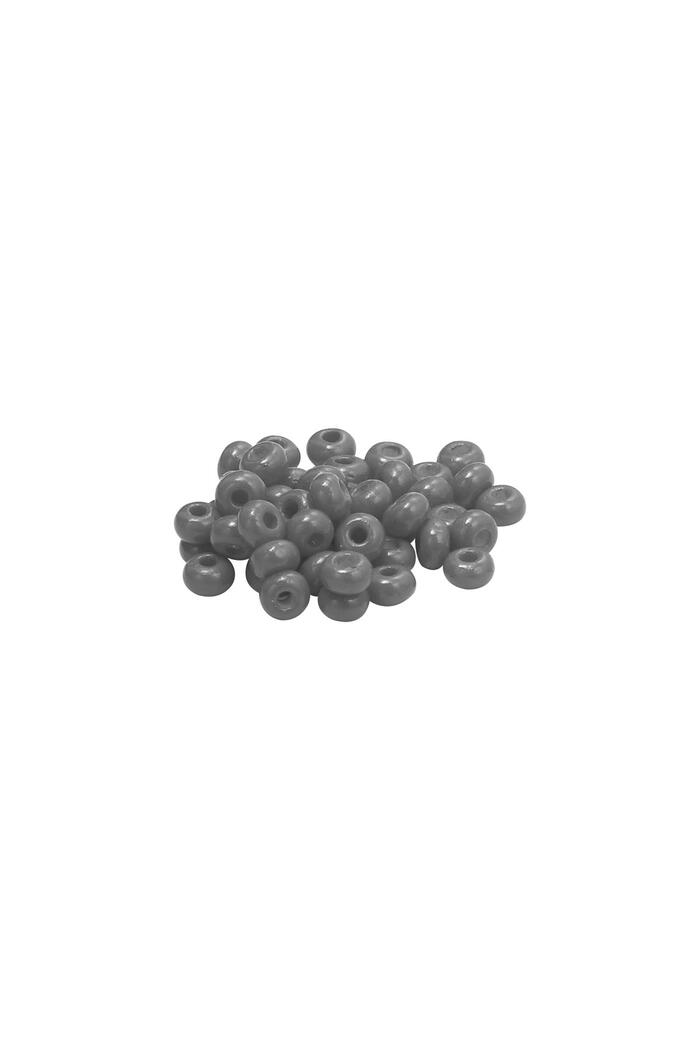 DIY Beads Coloured - 3MM Grau Kunststoff 