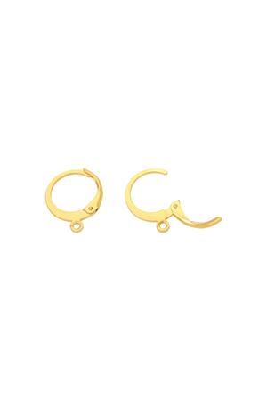 DIY Earrings Clasp Gold Stainless Steel h5 