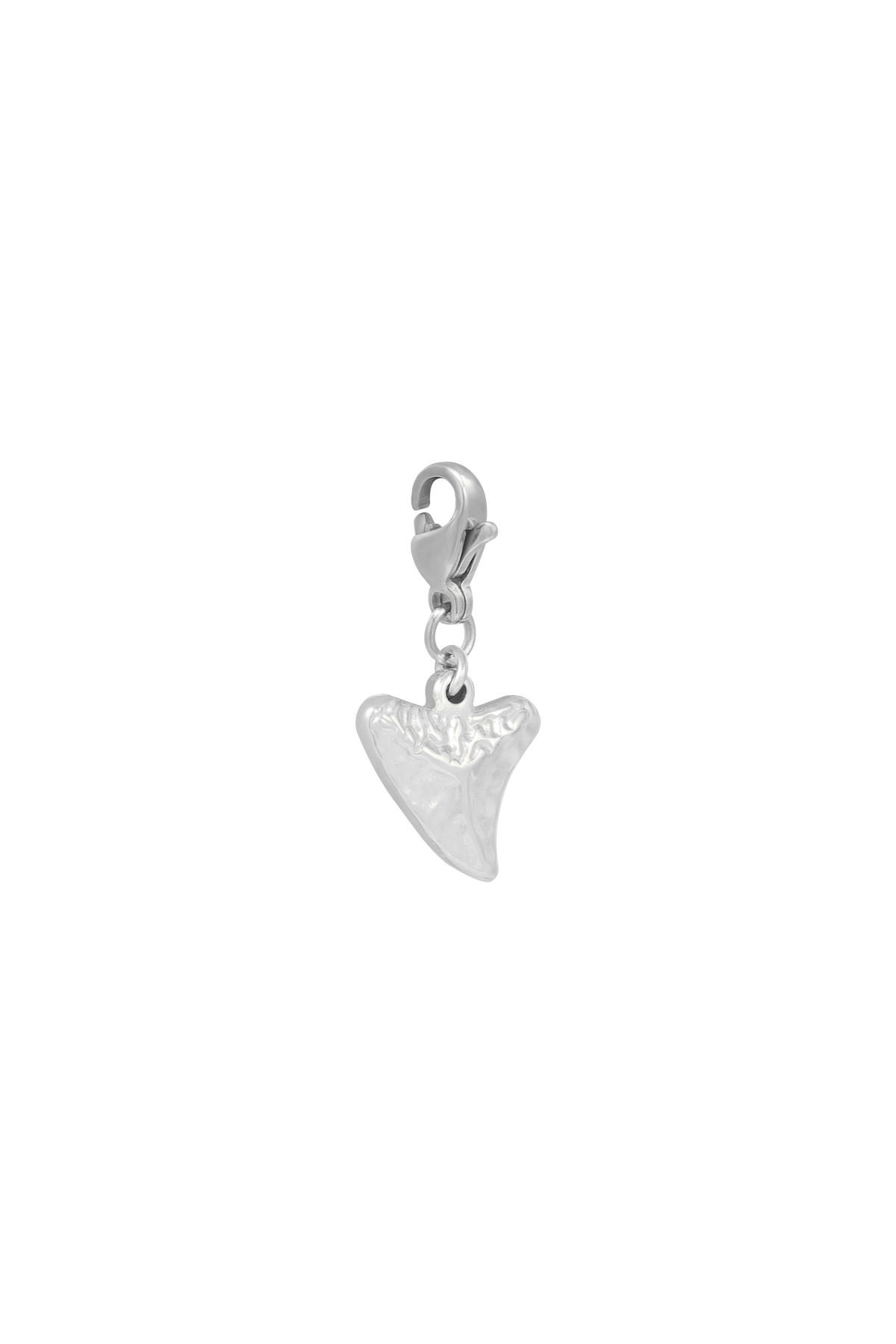 Silver / DIY Clasp Charm Tooth Silver Stainless Steel 