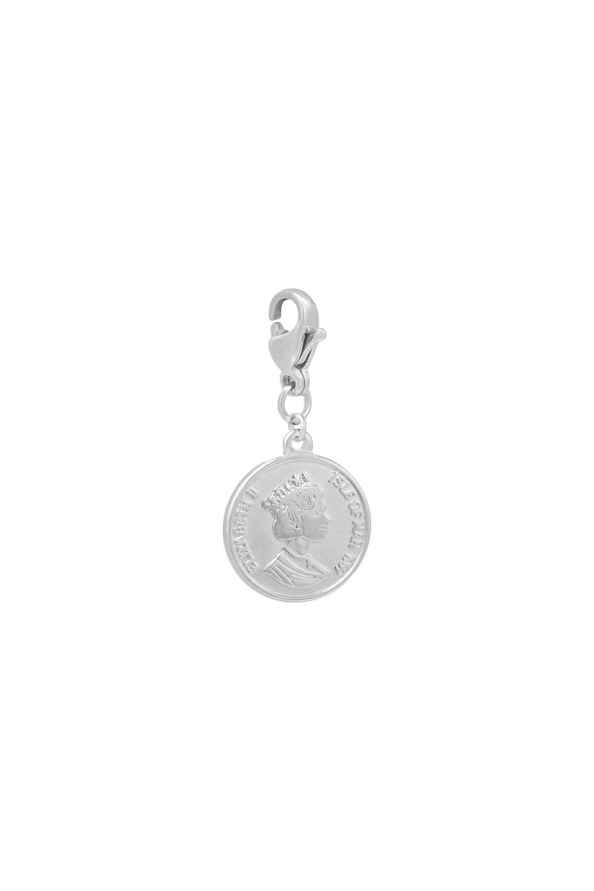 Silver / DIY Clasp Charm Queen Coin Silver Stainless Steel 