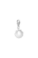 Silver / DIY Clasp Charm Clam Shell Silver Stainless Steel 
