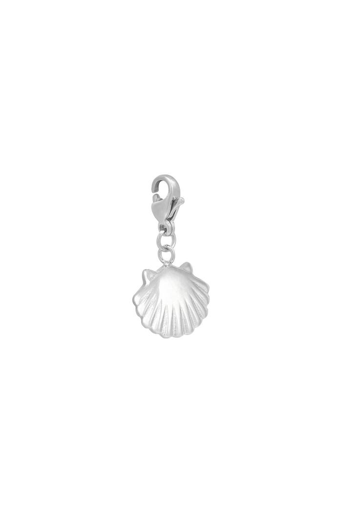 DIY Clasp Charm Clam Shell Silver Stainless Steel 