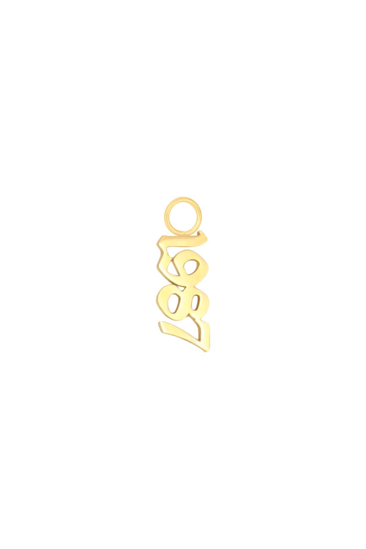 Gold / DIY Charm Year Of Birth Gold - 1987 Stainless Steel Picture3
