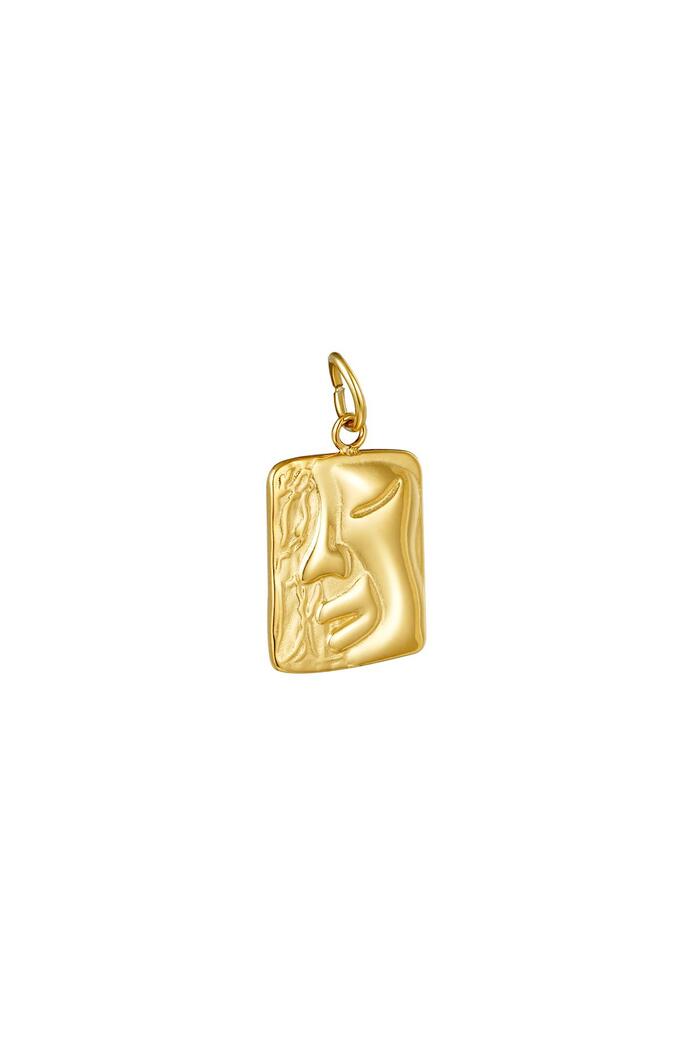 DIY Charm Face Goud Stainless Steel 