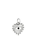 Silver / DIY Charm Kalp Silver Stainless Steel 
