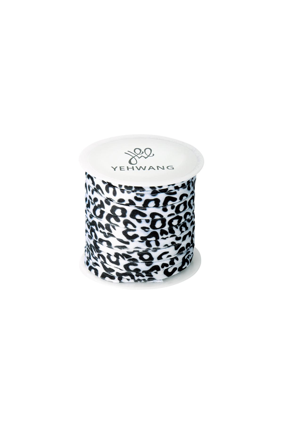White / DIY Elastic Band Leopard - 6MM White Nylon 
