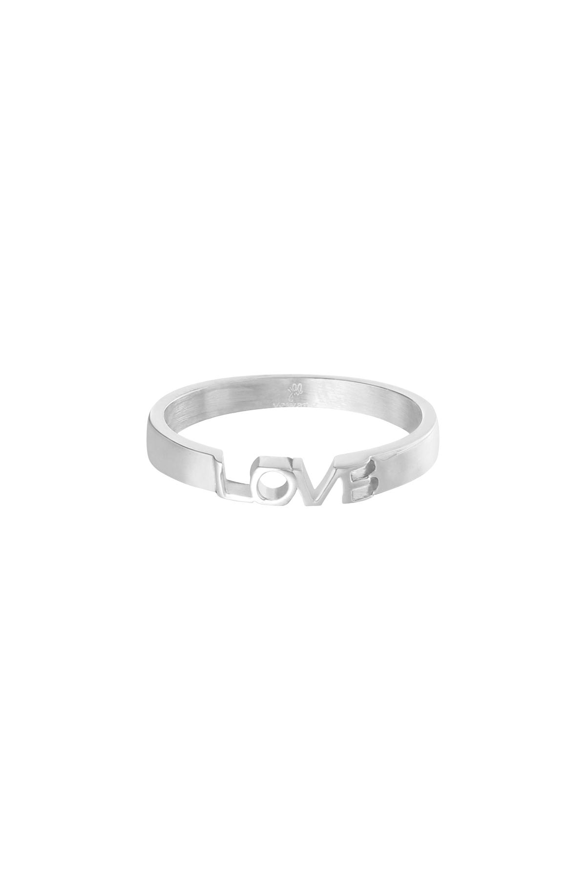 Ring Love Silver Stainless Steel 16 h5 