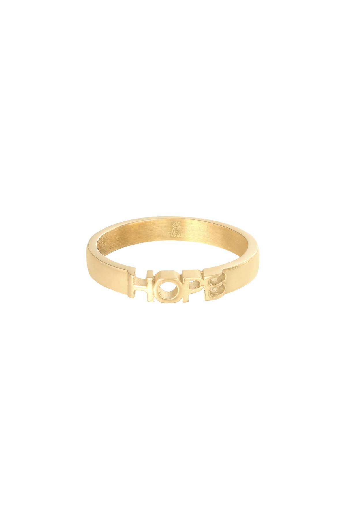 Gold / 16 / Ring Hope Gold Stainless Steel 16 