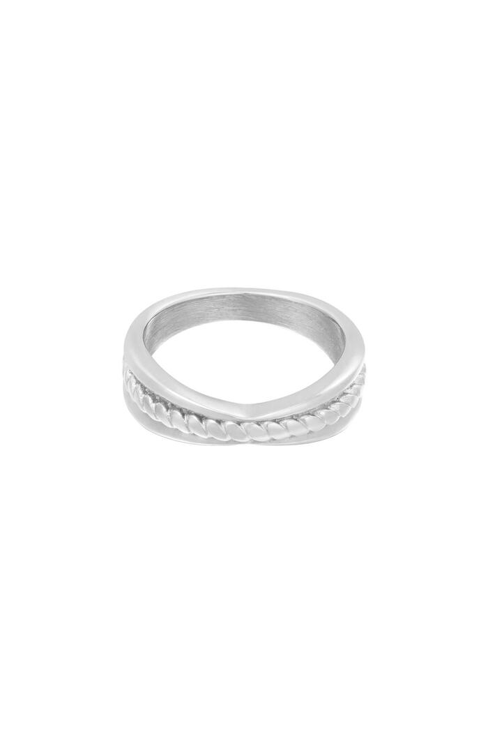 Ring Intertwine Silver Stainless Steel 18 