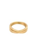 Gold / 16 / Ring Intertwine Gold Stainless Steel 16 