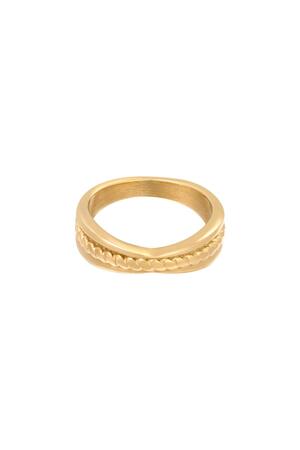 Ring Intertwine Goud Stainless Steel 18 h5 
