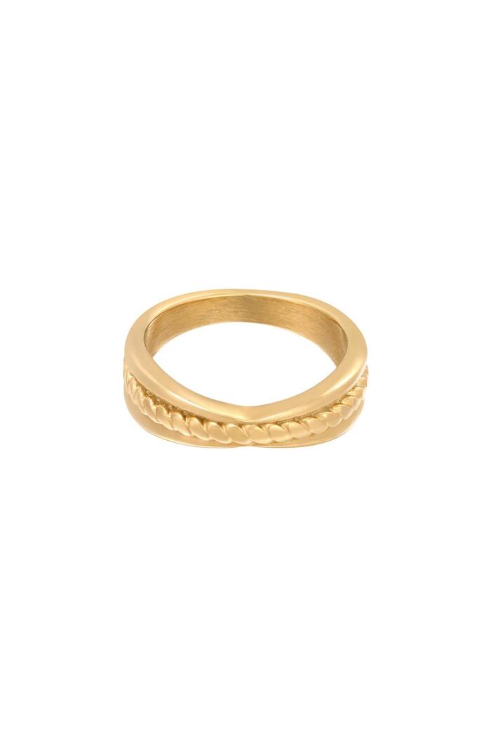 Ring Intertwine Gold Stainless Steel 16 