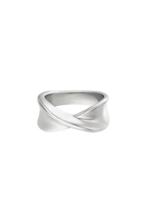 Ring Twist It Silver Stainless Steel 16 h5 