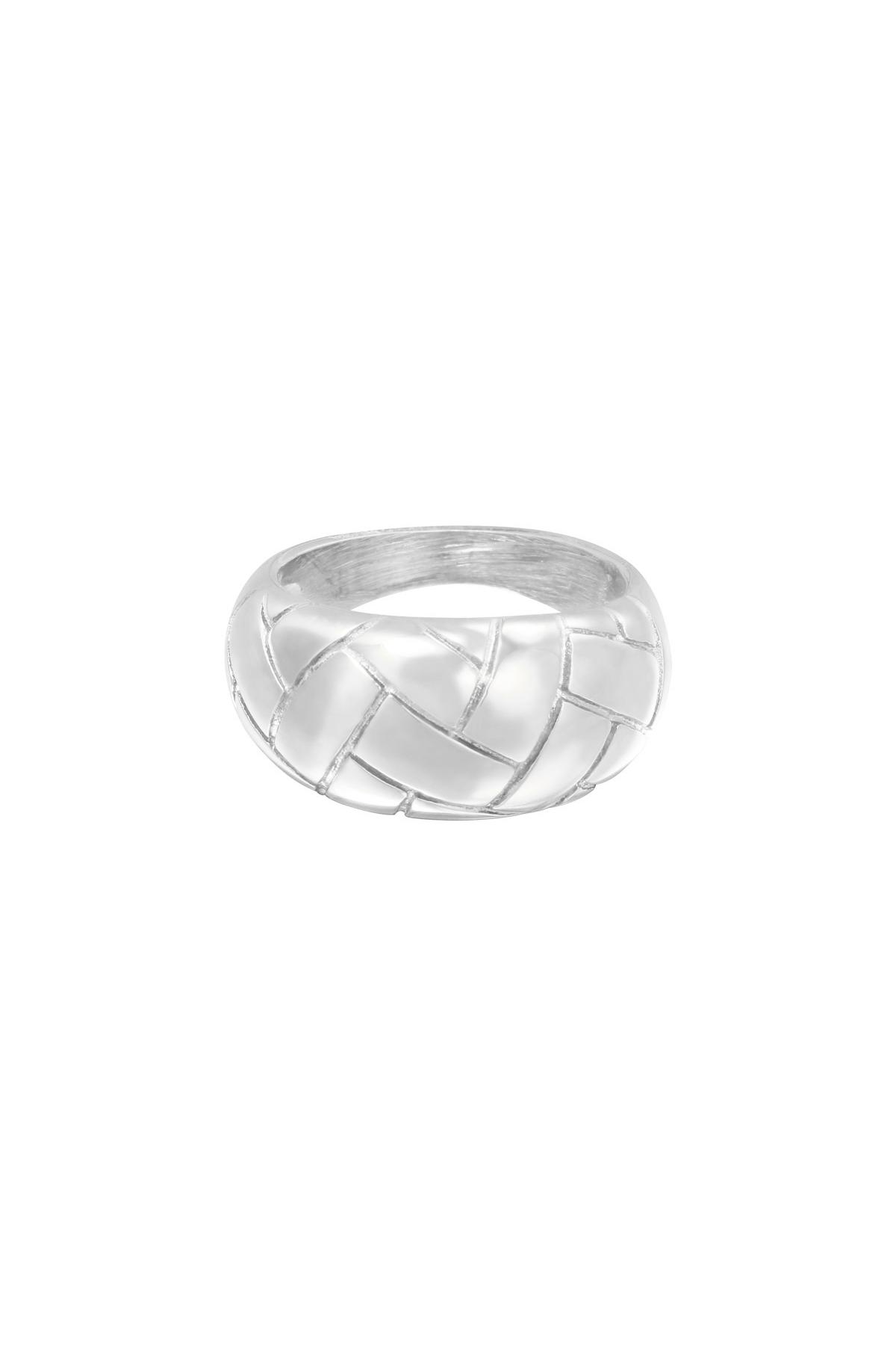 Ring Braided Silber Edelstahl 18