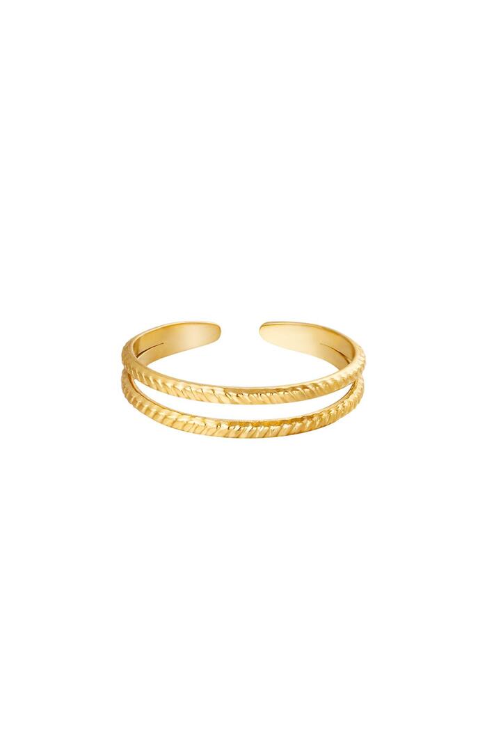 Ring Miraculous Gold Edelstahl One size 