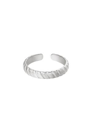Ring Faya Silver Stainless Steel One size h5 
