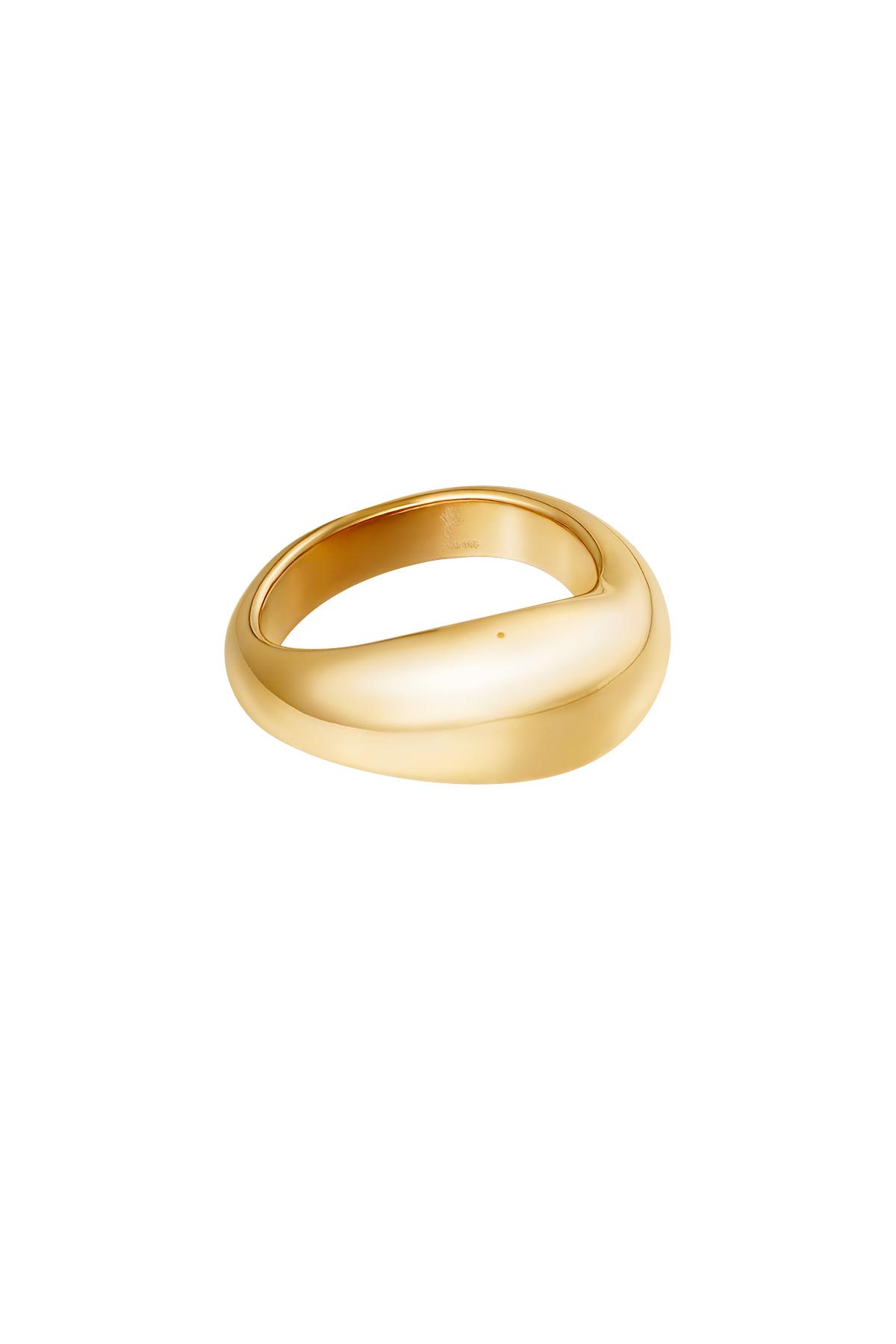 Gold / 18 / Ring Smooth Gold Stainless Steel 18 Picture2