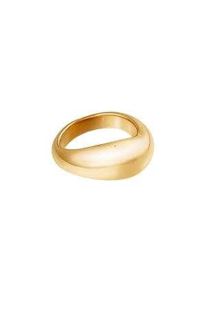 Ring Smooth Gold Stainless Steel 16 h5 