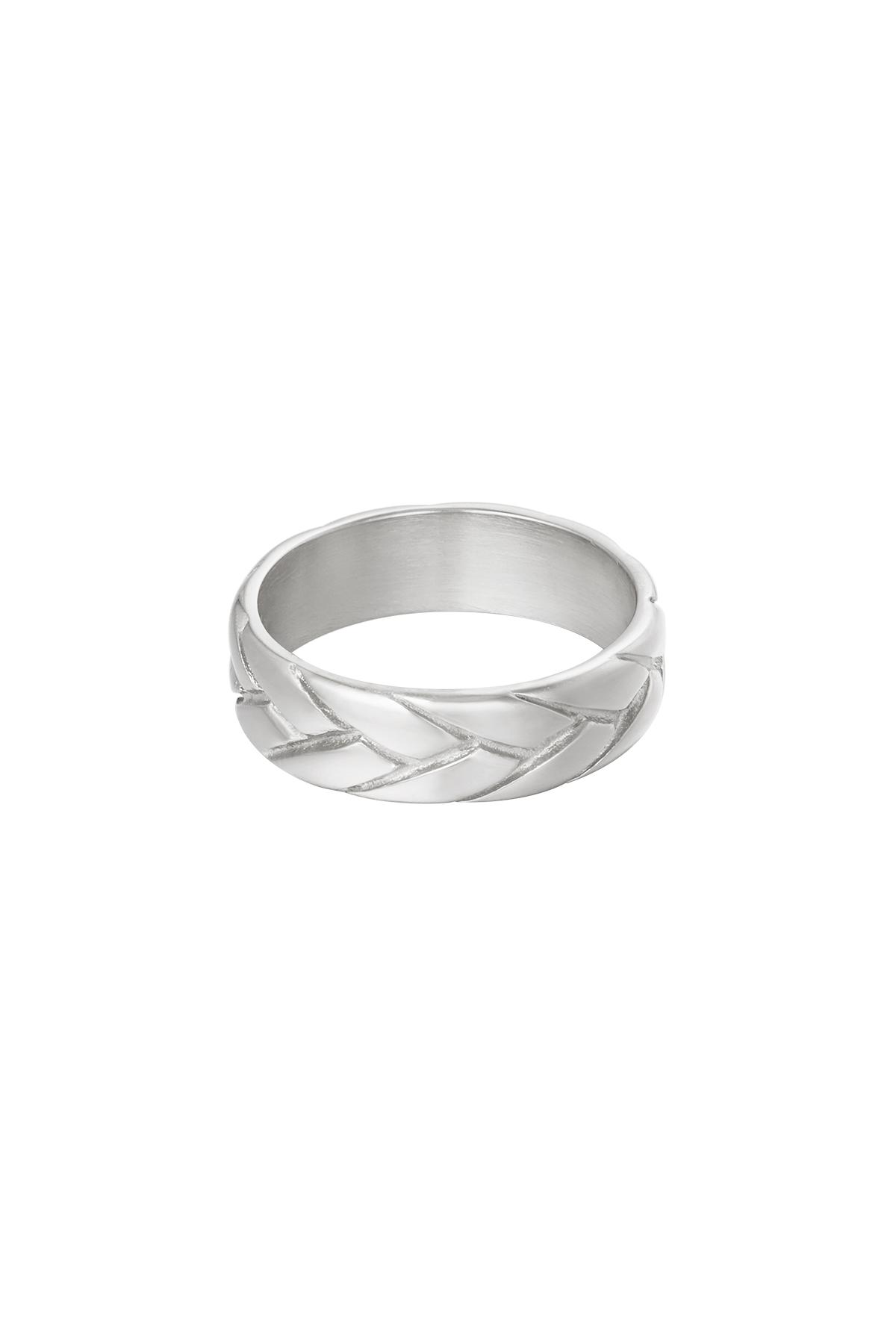 Ring Big Braid Silver Stainless Steel 16