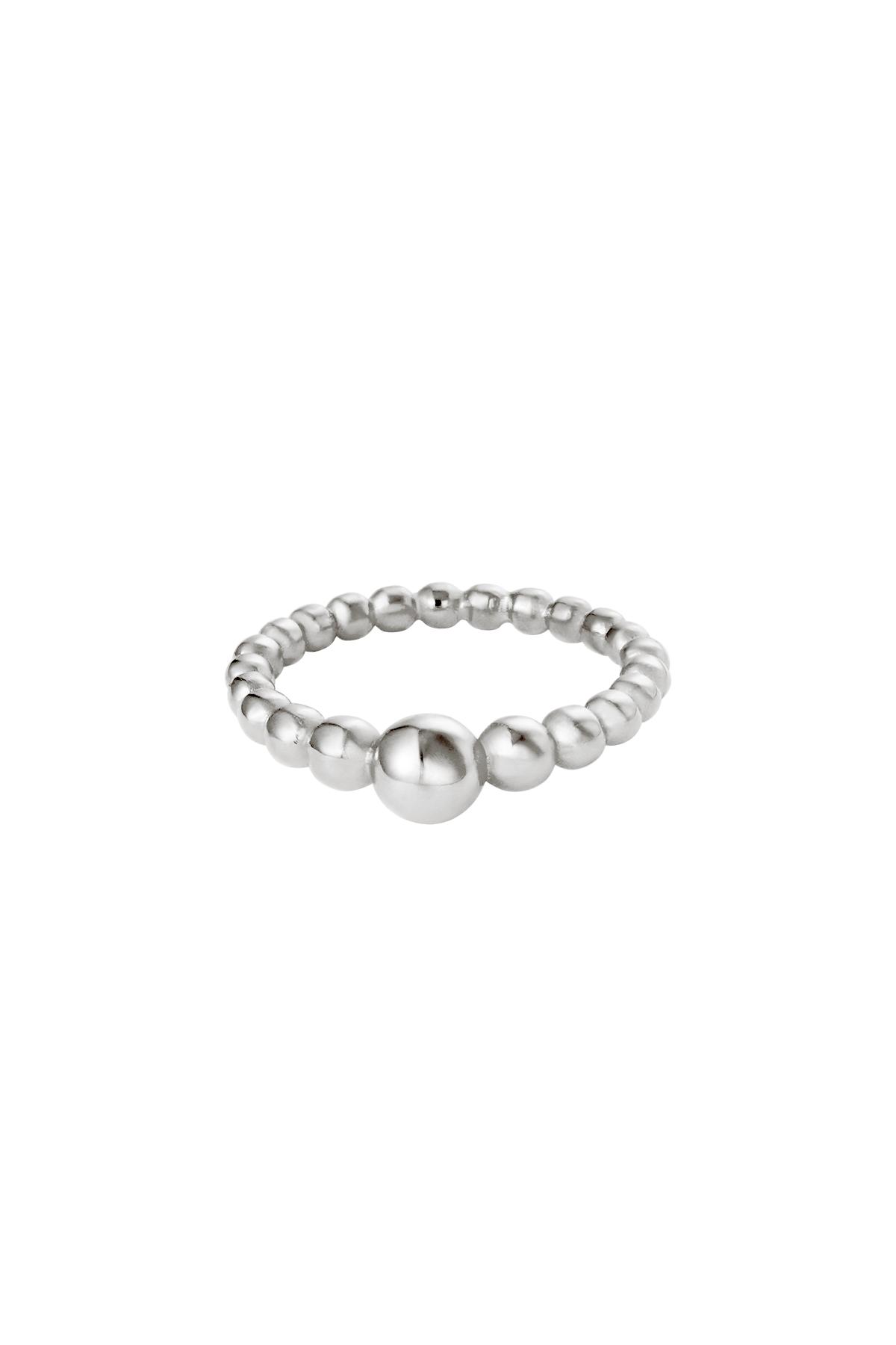 Silver / 16 / Ring Steel Pearls Silver Stainless Steel 16 
