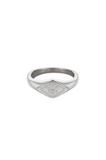 Silver / 18 / Ring Universe Silver Stainless Steel 18 