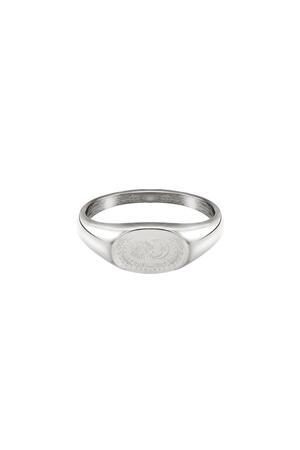 Ring Sun & Moon Zilver Stainless Steel 18 h5 