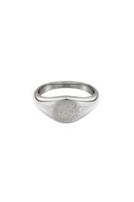 Silver / 16 / Ring Smiling Sun Silver Stainless Steel 16 