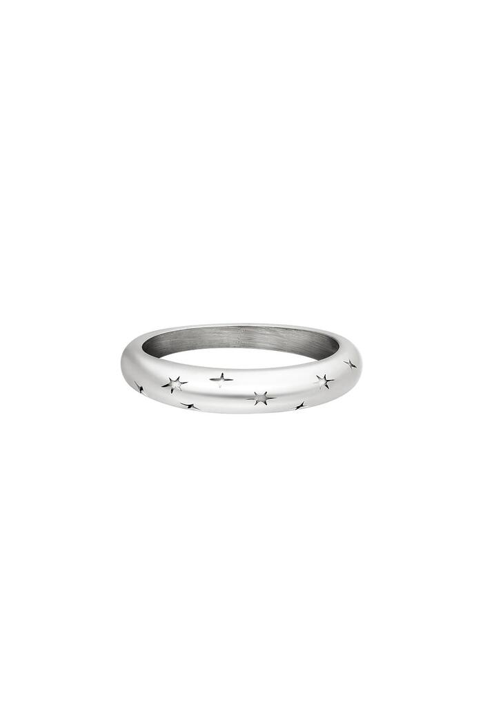 Ring Starry Sky Silver Stainless Steel 16 