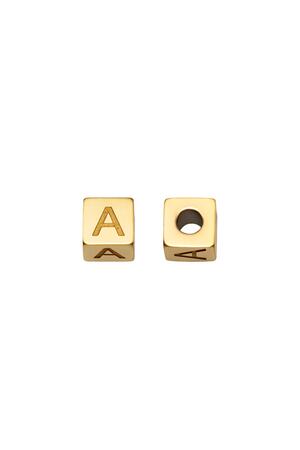 DIY Beads Alphabet Gold A Stainless Steel h5 