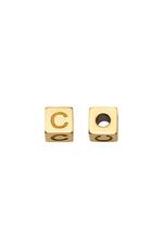Gold / DIY Beads Alphabet Gold C Stainless Steel Picture2