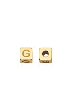 Gold / Alfabeto con perline fai da te oro G Gold Stainless Steel Immagine6