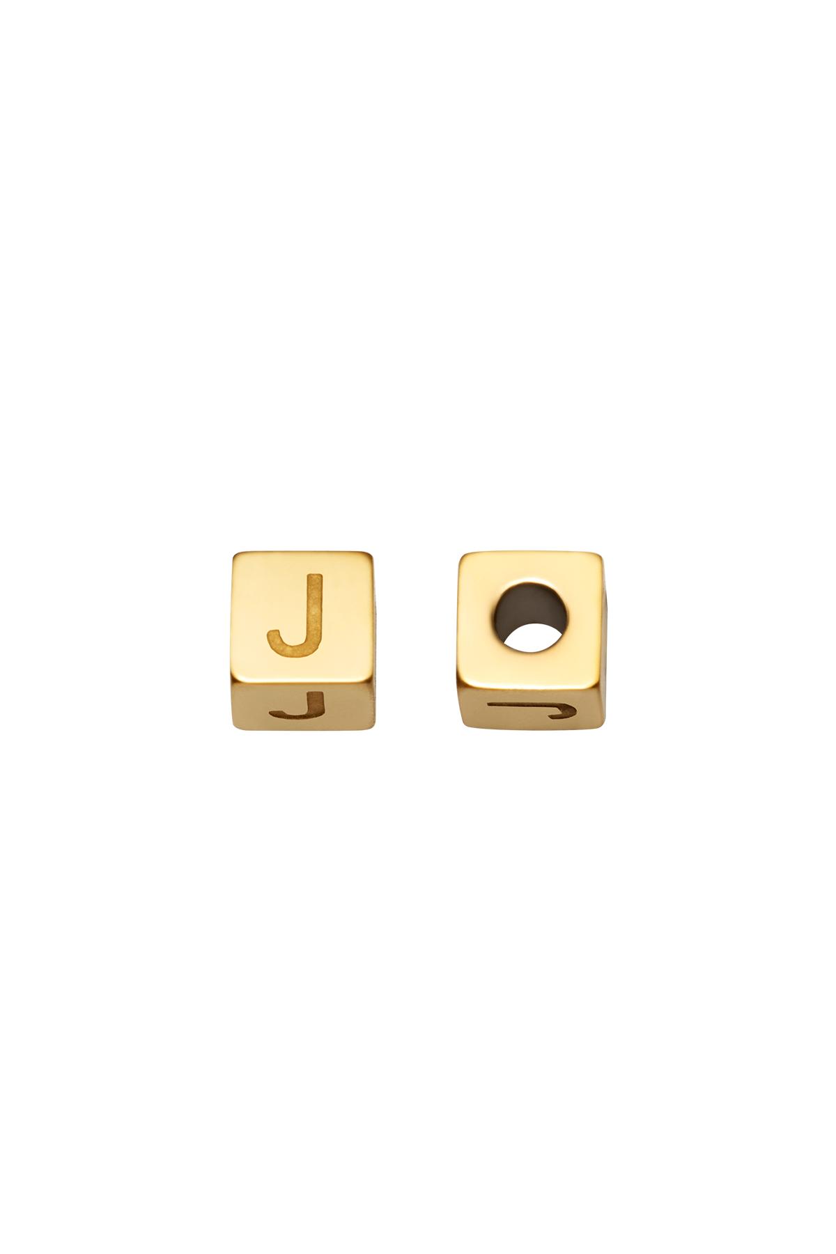 Gold / DIY Beads Alphabet Gold J Stainless Steel Picture21