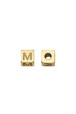 Gold / DIY Beads Alphabet Gold M Stainless Steel Picture24