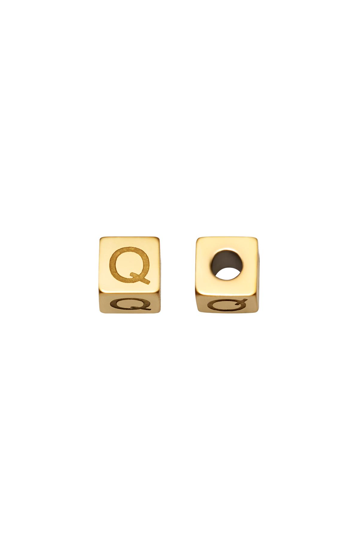 Gold / DIY Beads Alphabet Gold Q Stainless Steel Picture9