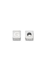 Silver / DIY Beads Alphabet G Silver Stainless Steel Picture6