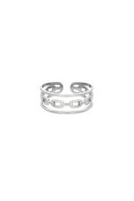 Silver / One size / Ring Triple Silver Stainless Steel One size 