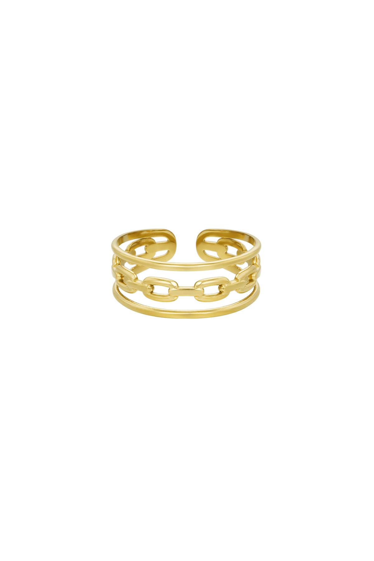 Ring Triple Gold Edelstahl One size