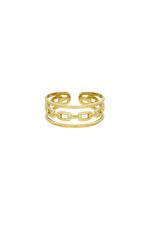 Gold / One size / Ring Triple Gold Edelstahl One size 