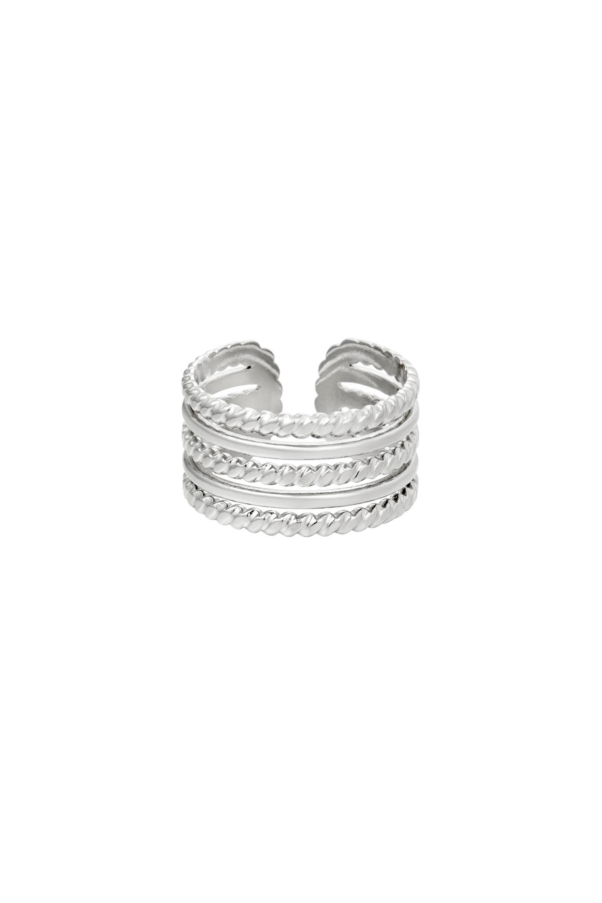 Ring Wrapped Around Silber Edelstahl One size