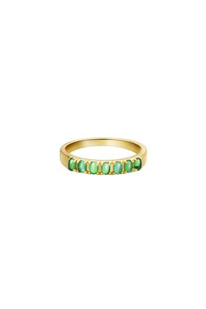 Ring colored row Green Copper 16 h5 