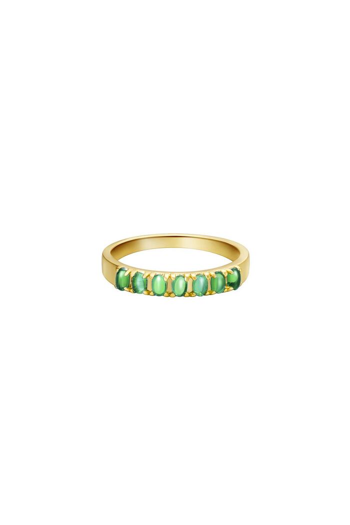 Ring colored row Green Copper 16 