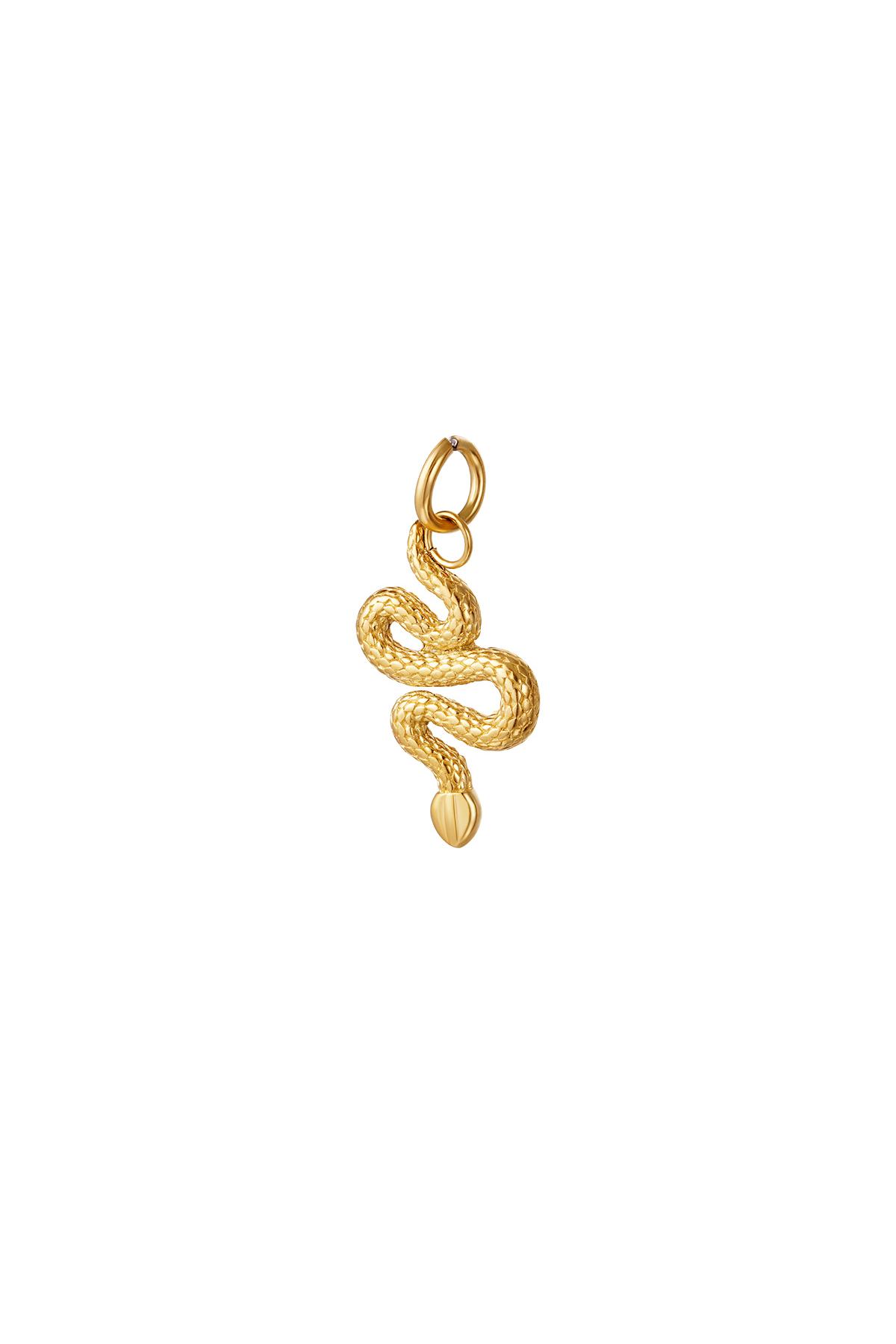 Stainless steel snake pendant Gold color 2