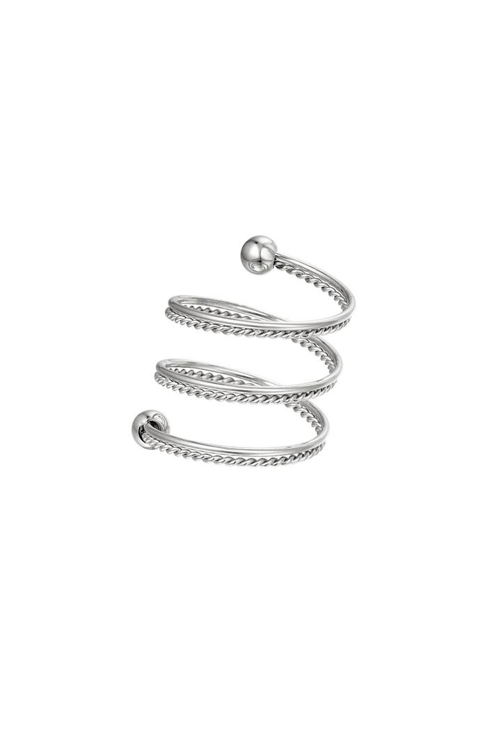 Cadena de anillo en espiral acero inoxidable Plata 16 