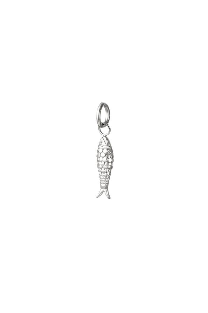Fish Pendant Silver Stainless Steel 