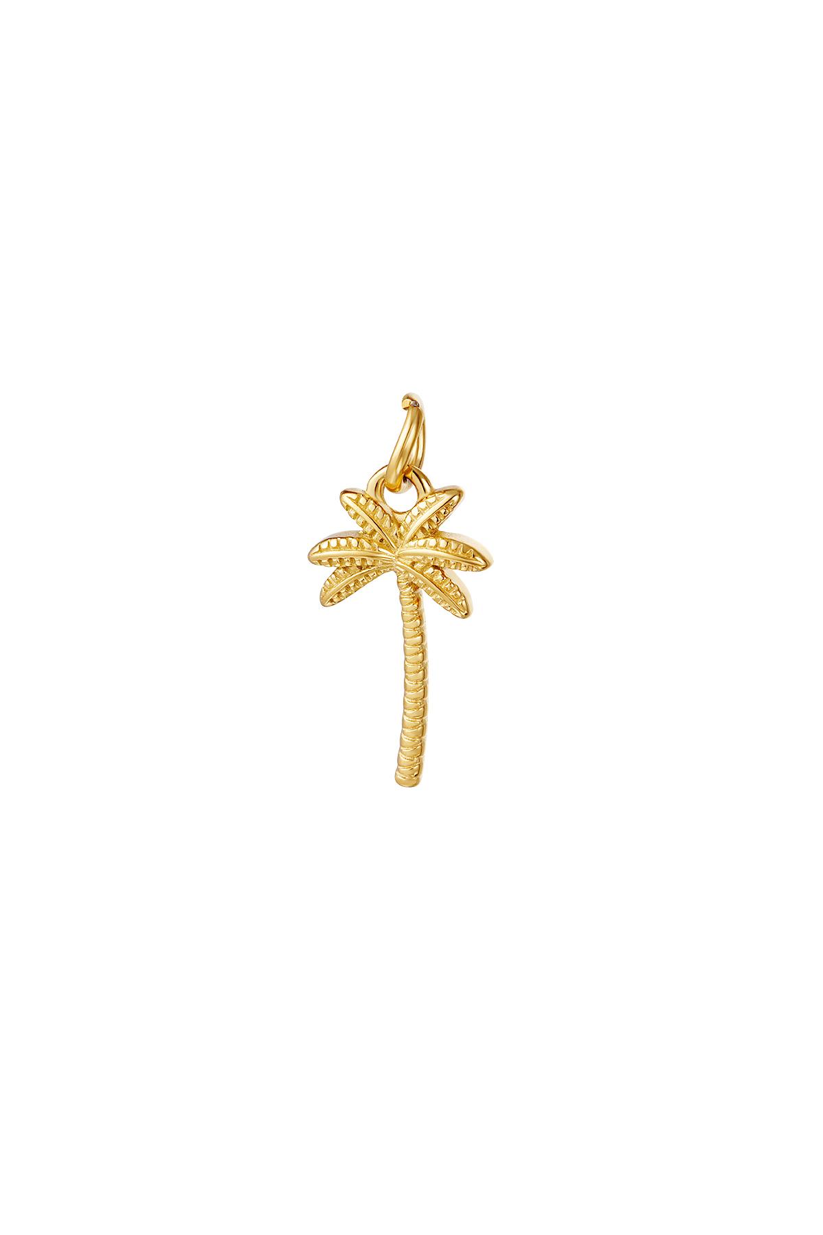 Gold / Palm Pendant Gold Stainless Steel 
