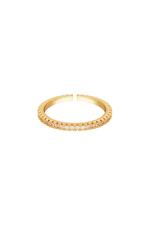 Gold / One size / Verstellbarer Ring kleine Steine Gold Kupfer One size Bild2
