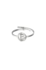 Silver / Stainless steel ring initial B Silver Picture2