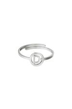 Silver / Stainless steel ring initial D Silver Picture4